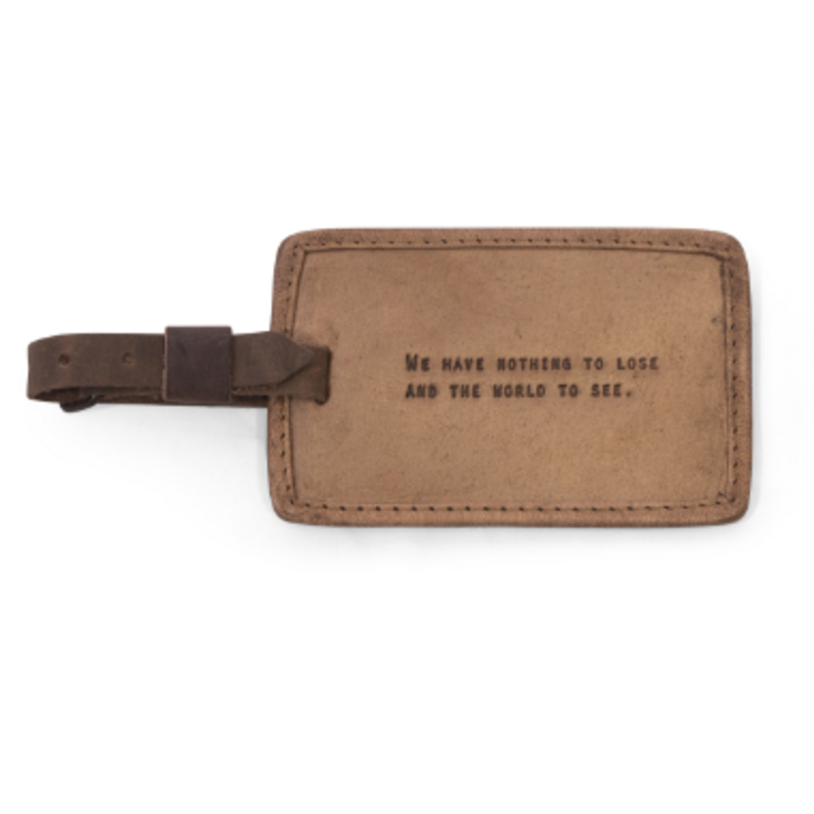 Sugarboo & Co Leather Luggage Tag, We Have Nothing To Lose