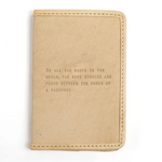 Sugarboo & Co Leather Passport Cover, Of All the Books in the World (honey)