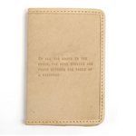 Sugarboo & Co Leather Passport Cover, Of All the Books in the World (honey)