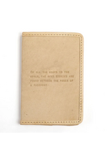 Sugarboo & Co Leather Passport Cover, Of All the Books in the World (honey)