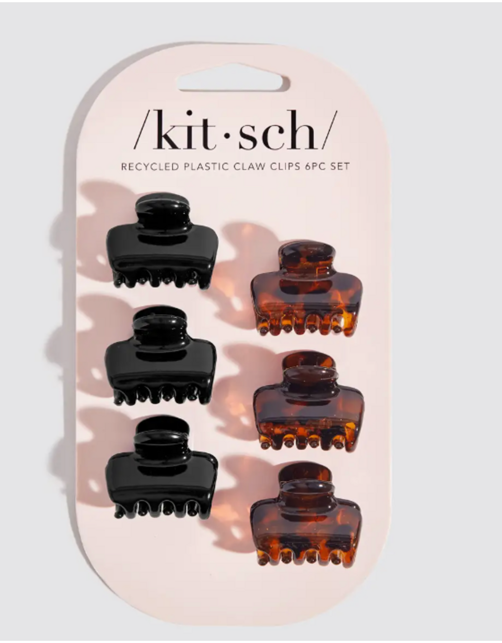 Kitsch Kitsch Recycled Mini Puffy Claw Clip, 6 pc