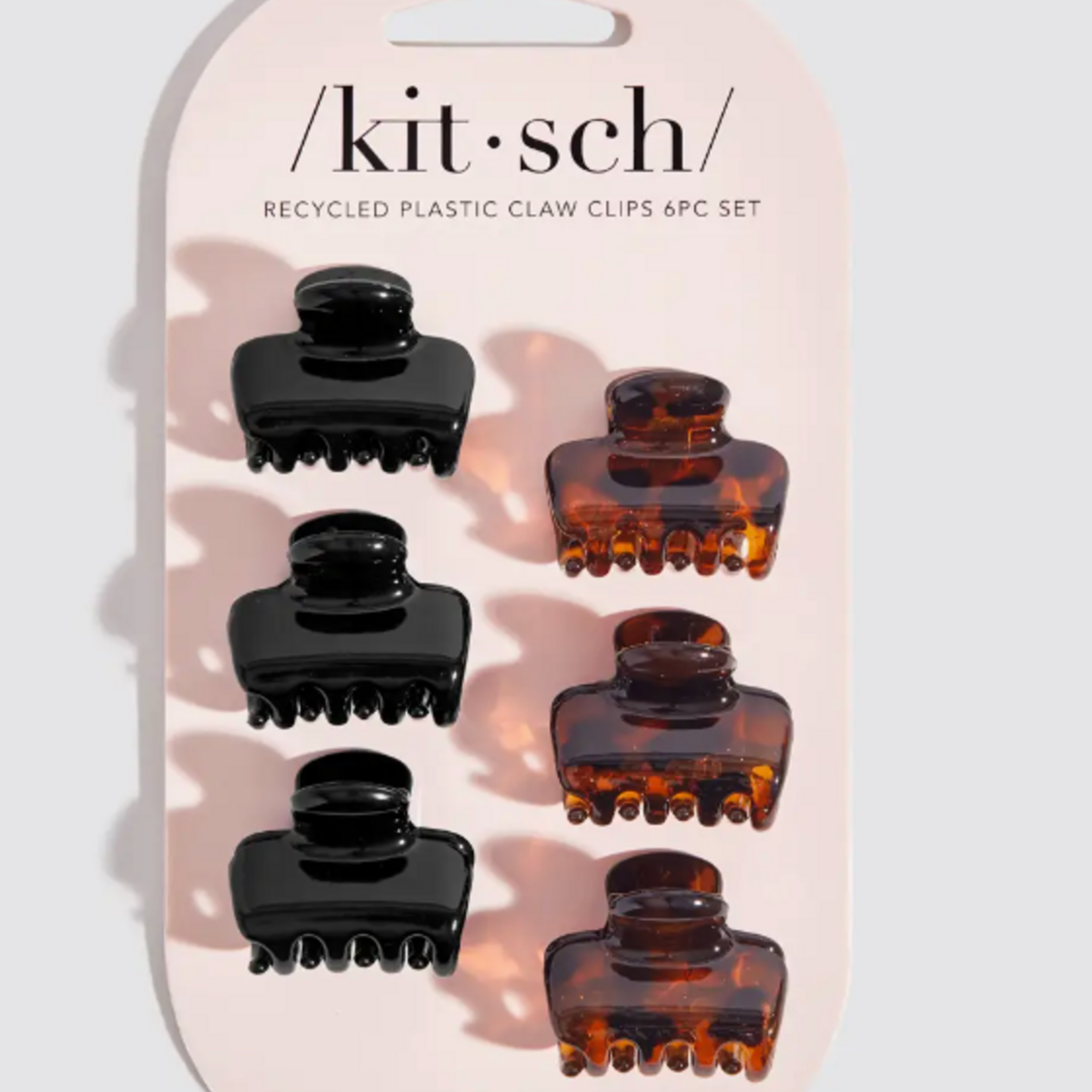 Kitsch Kitsch Recycled Mini Puffy Claw Clip, 6 pc