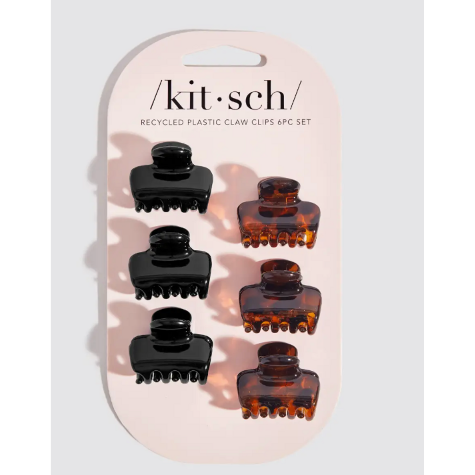 Kitsch Kitsch Recycled Mini Puffy Claw Clip, 6 pc