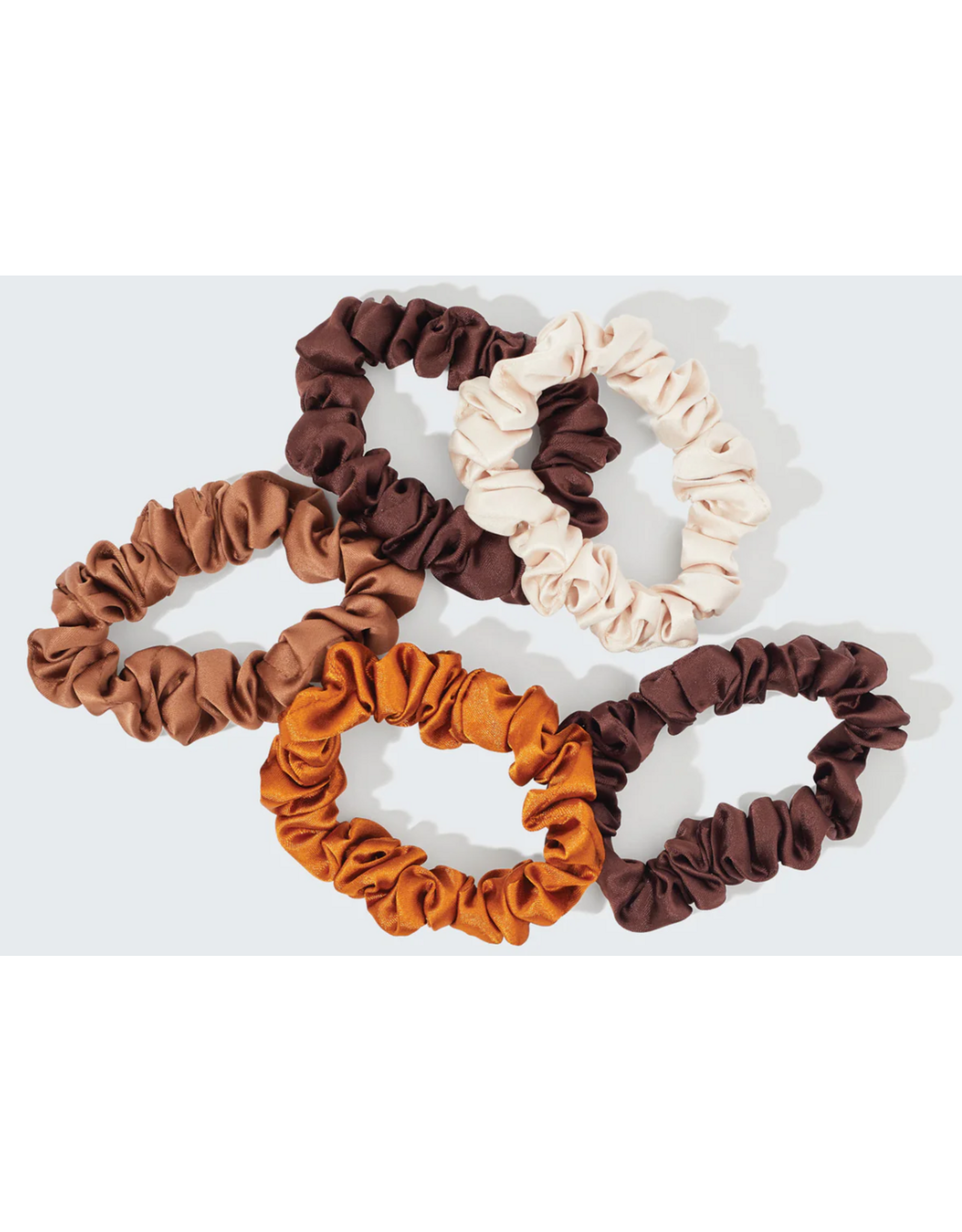 Kitsch Kitsch Satin Petite Scrunchies 5 pc, Sedona