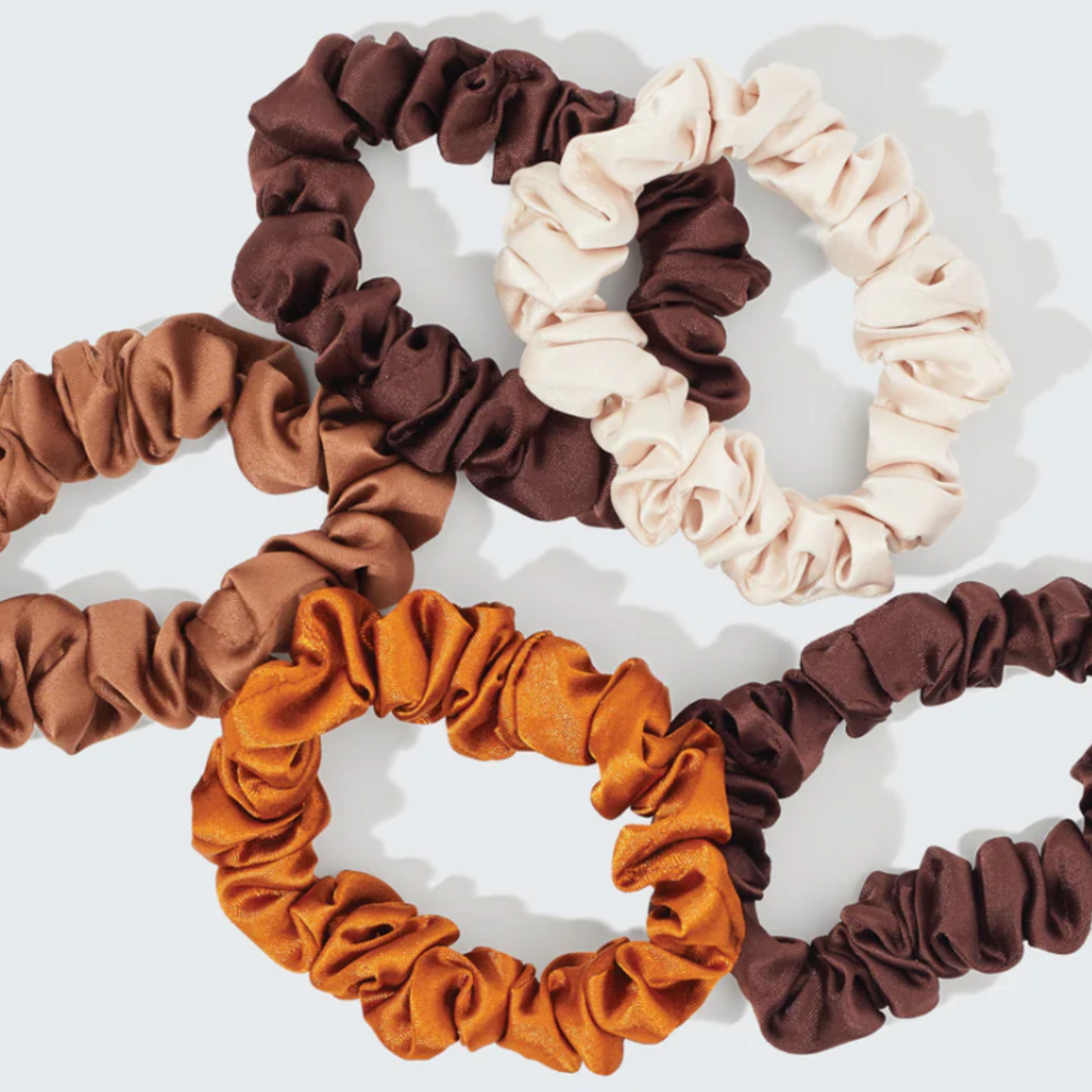Kitsch Kitsch Satin Petite Scrunchies 5 pc, Sedona