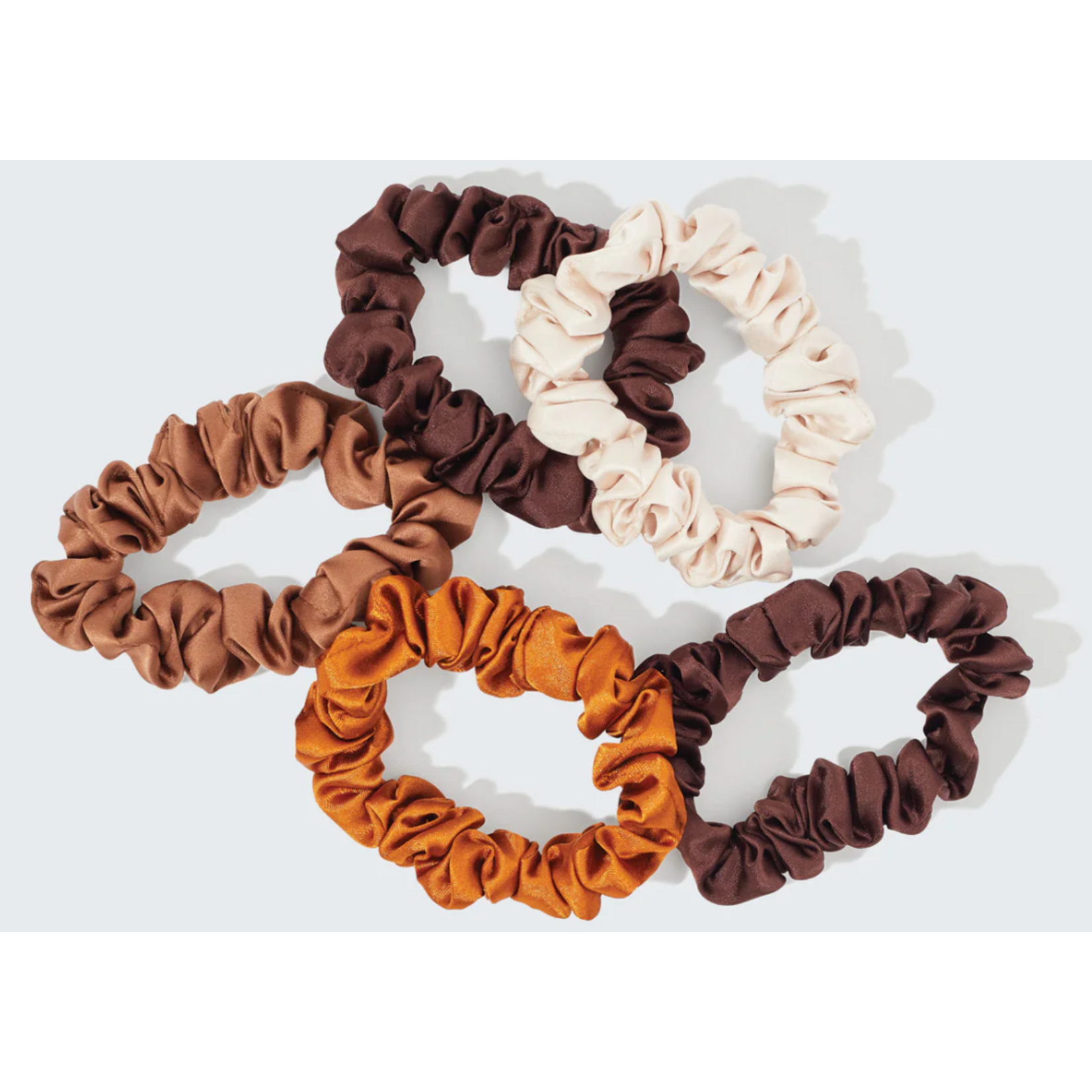 Kitsch Kitsch Satin Petite Scrunchies 5 pc, Sedona