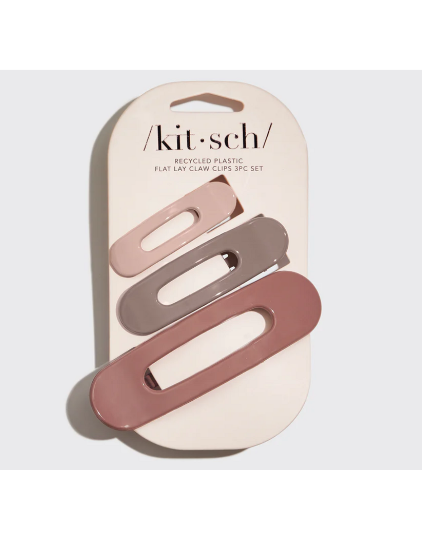 Kitsch Kitsch Flat Lay Claw Clip, 3 pc, Ultra Glossy Terracotta