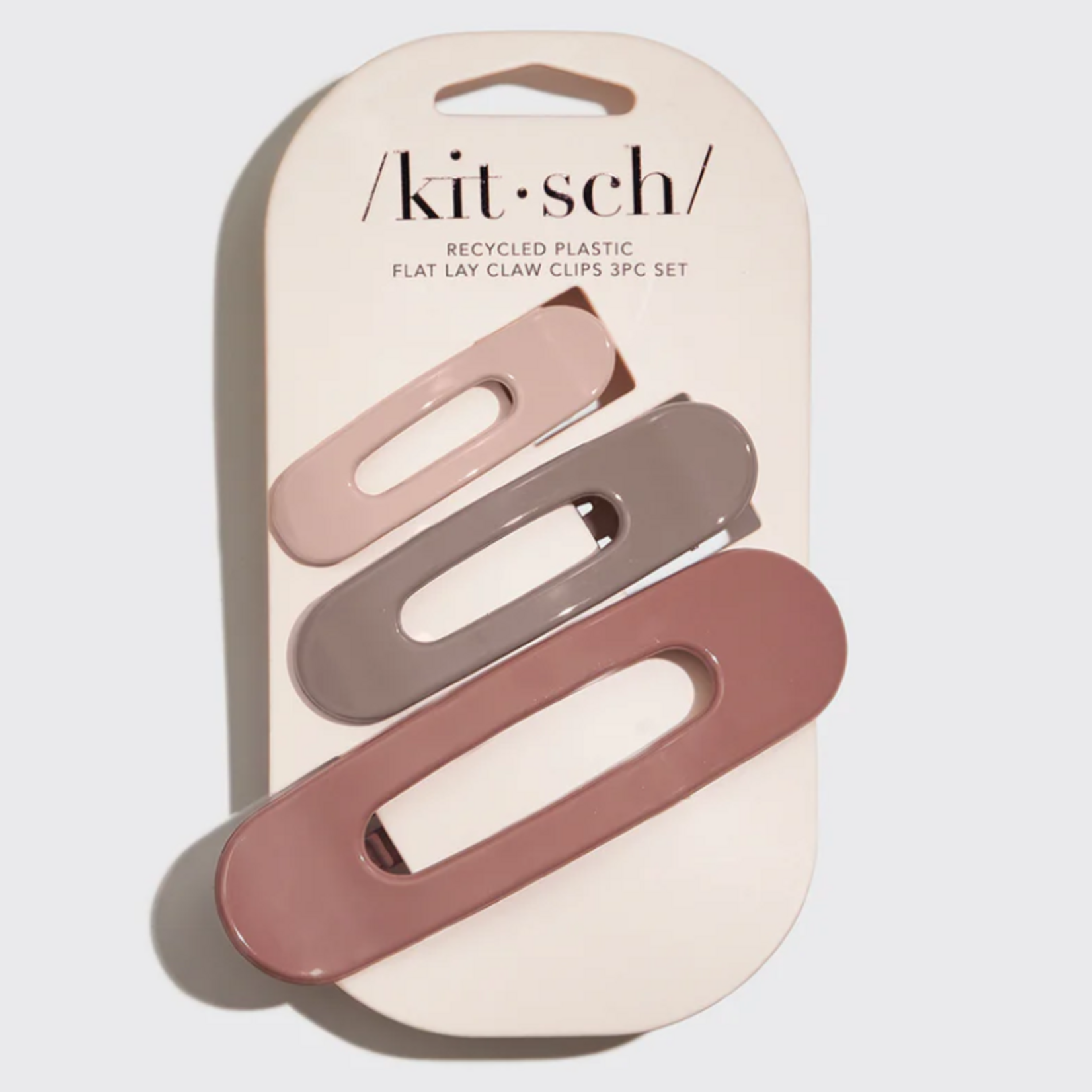 Kitsch Kitsch Flat Lay Claw Clip, 3 pc, Ultra Glossy Terracotta