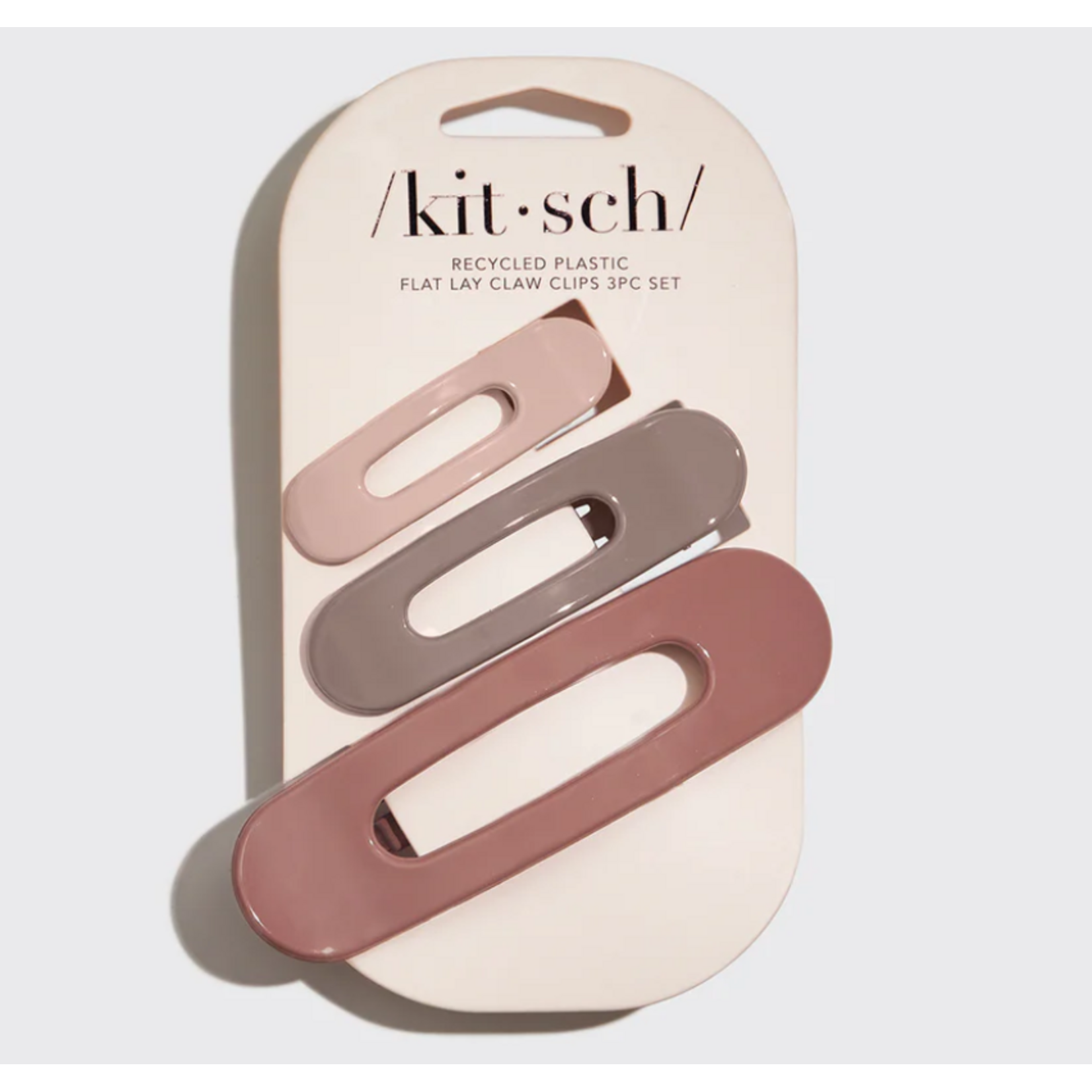 Kitsch Kitsch Flat Lay Claw Clip, 3 pc, Ultra Glossy Terracotta