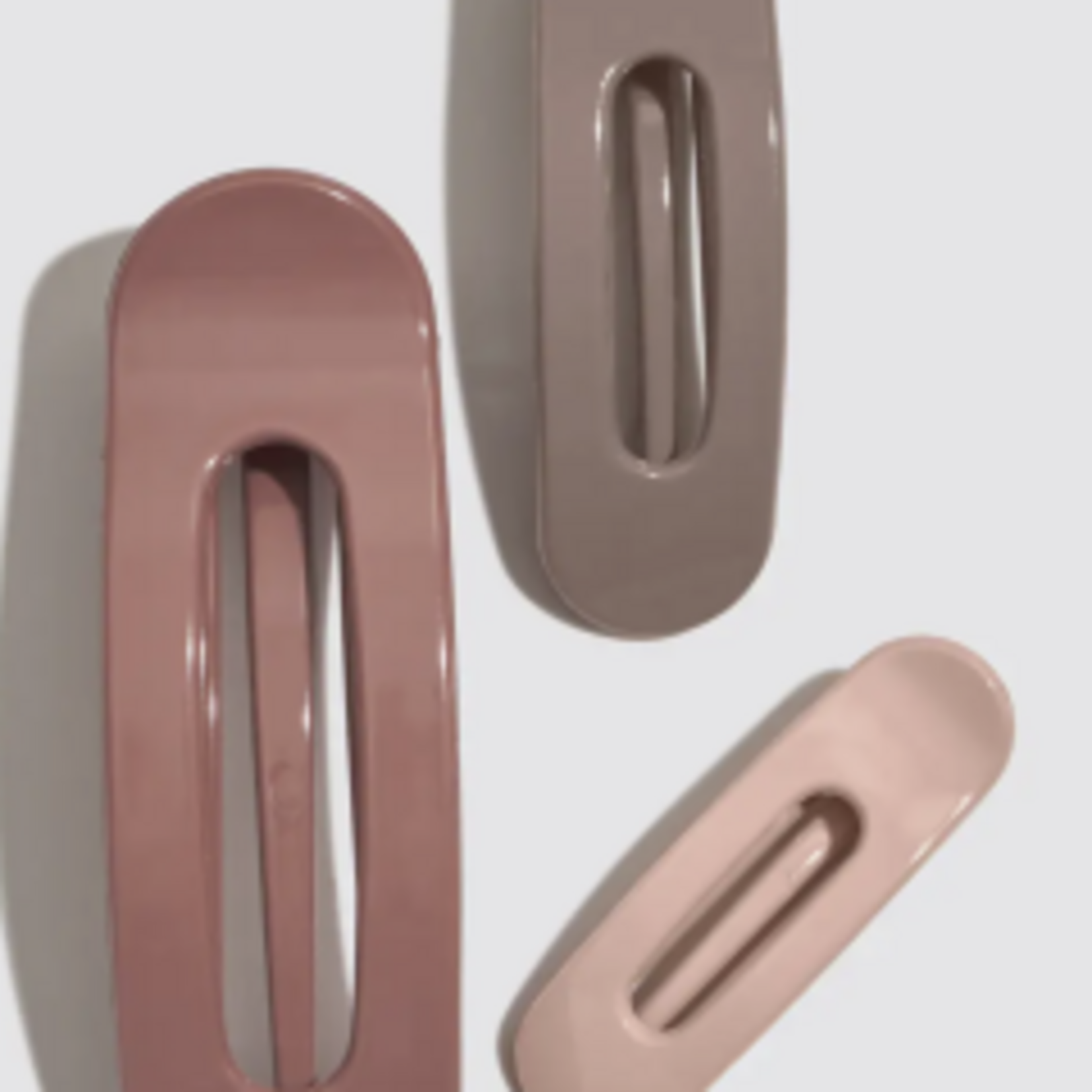Kitsch Kitsch Flat Lay Claw Clip, 3 pc, Ultra Glossy Terracotta
