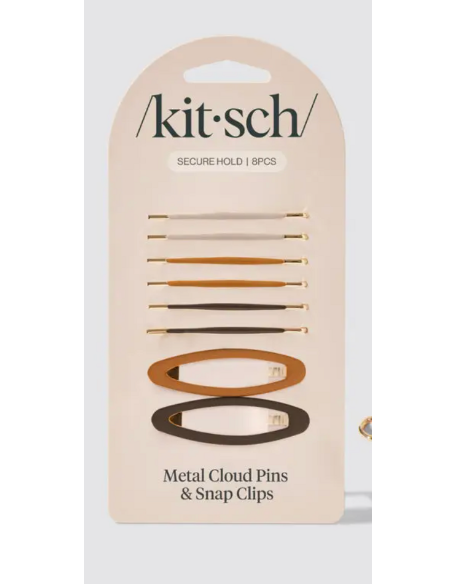 Kitsch Metal Cloud Pins & Snap Clips 8 pc