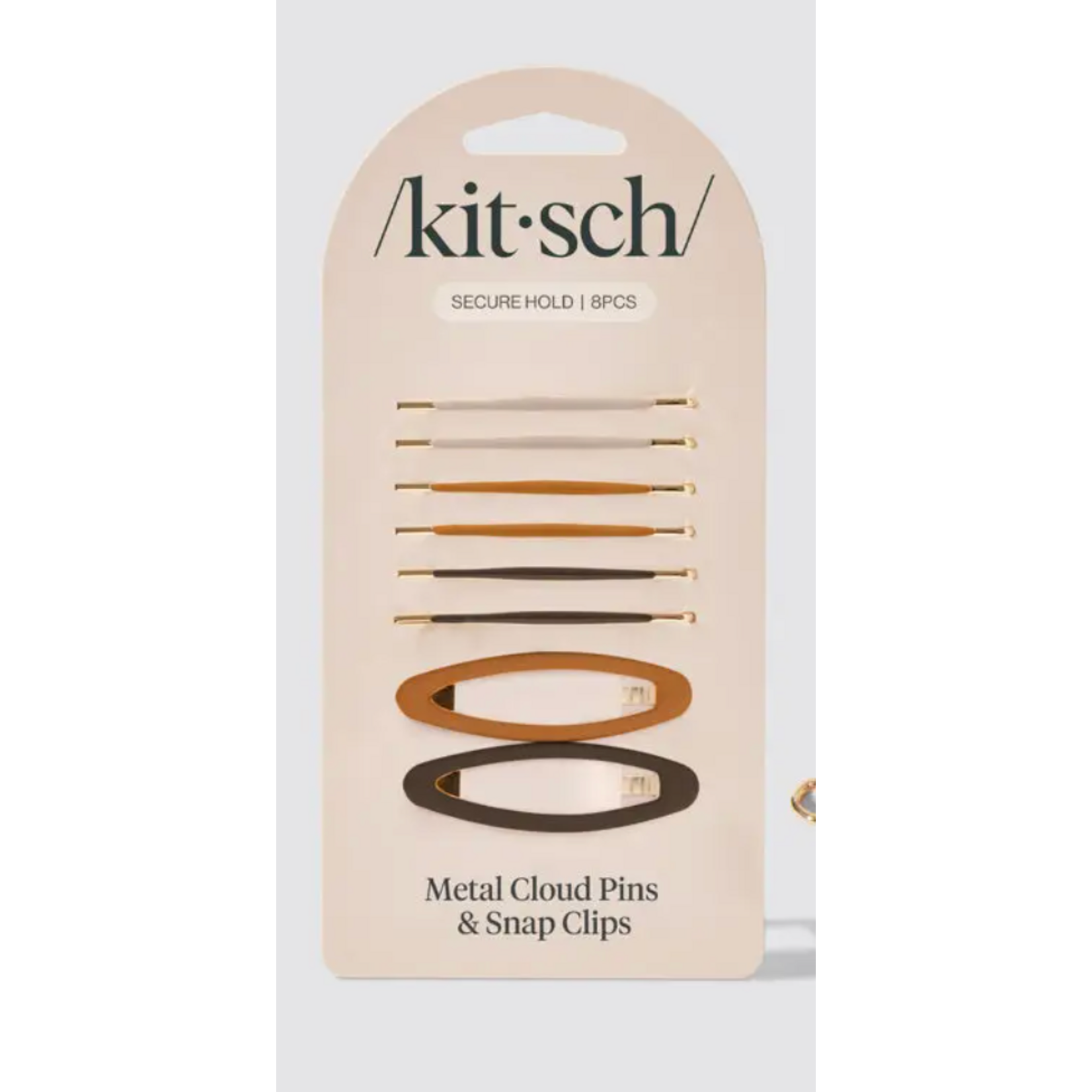 Kitsch Metal Cloud Pins & Snap Clips 8 pc