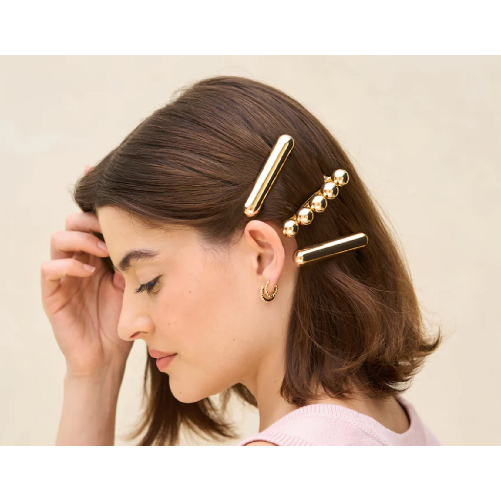 Kitsch Gold Metal Barrettes