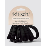 Kitsch Recycled Seamless Hair Elastics 8 pc set, black