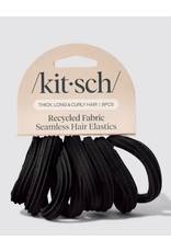 Kitsch Recycled Seamless Hair Elastics 8 pc set, black Kitsch Recycled Seamless Hair Elastics 8 pc set, black