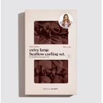 Kitsch XL Satin Heatless Curling Set, chocolate