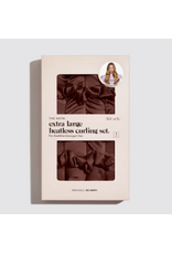 Kitsch XL Satin Heatless Curling Set, chocolate