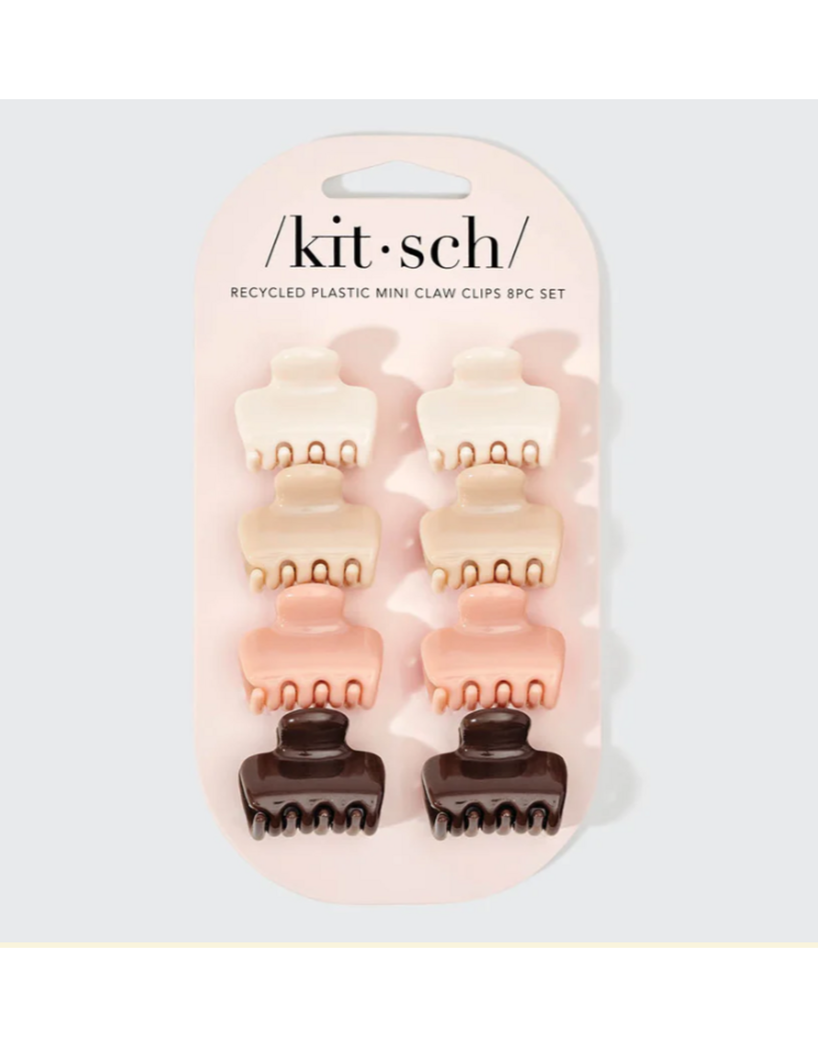 Kitsch Kitsch Mini Cloud Claw Clip 8 pc, Rosewood