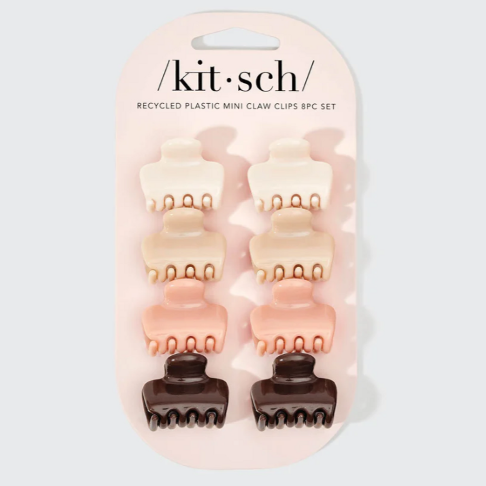 Kitsch Kitsch Mini Cloud Claw Clip 8 pc, Rosewood