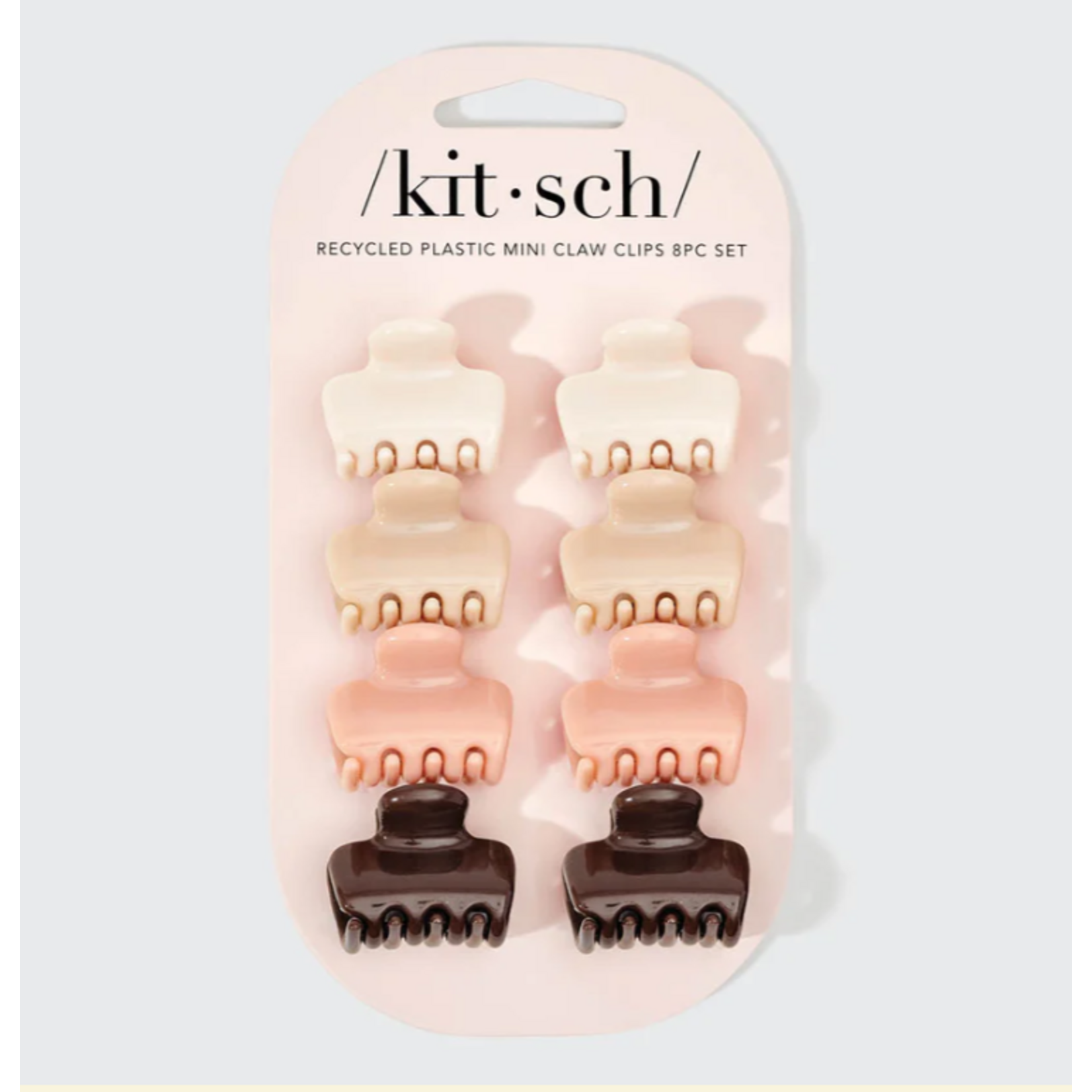 Kitsch Kitsch Mini Cloud Claw Clip 8 pc, Rosewood