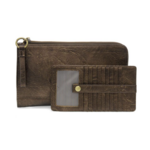 JS Karina Convertible Wristlet & Wallet, Metallic Dark Bronze