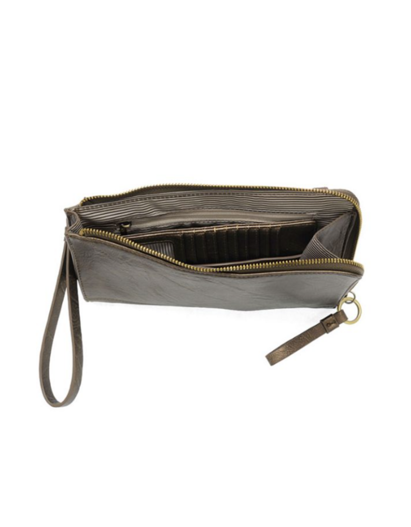 JS Karina Convertible Wristlet & Wallet, Metallic Dark Bronze