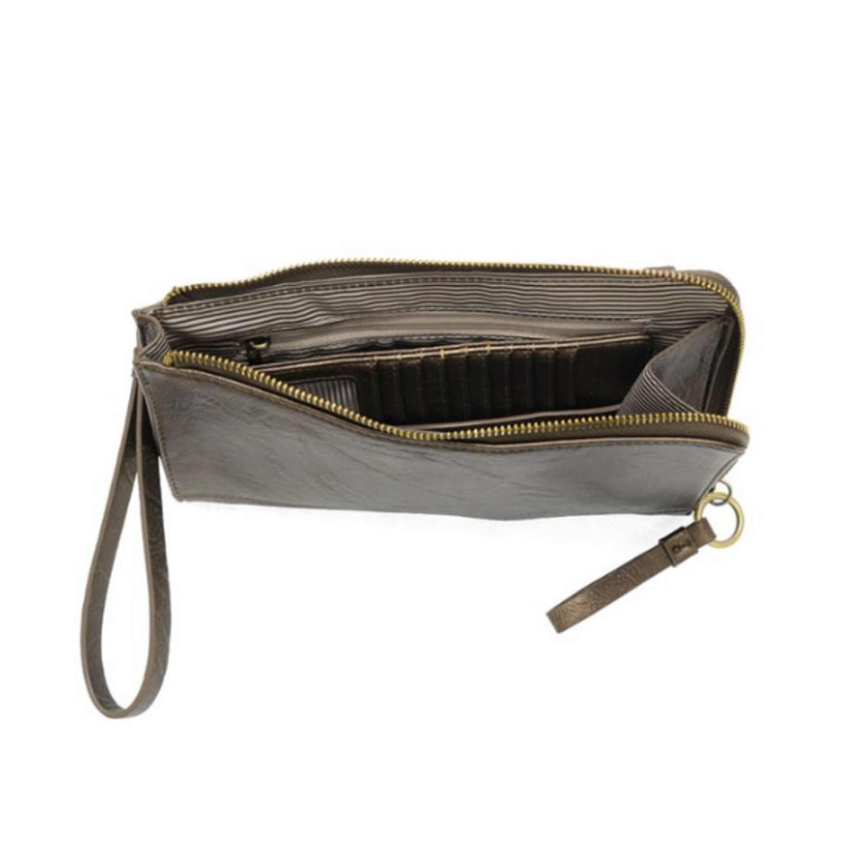 JS Karina Convertible Wristlet & Wallet, Metallic Dark Bronze