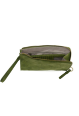 JS Faux Suede Karina Convertible Wristlet & Wallet, Dark Emerald JS Faux Suede Karina Convertible Wristlet & Wallet, Dark Emerald