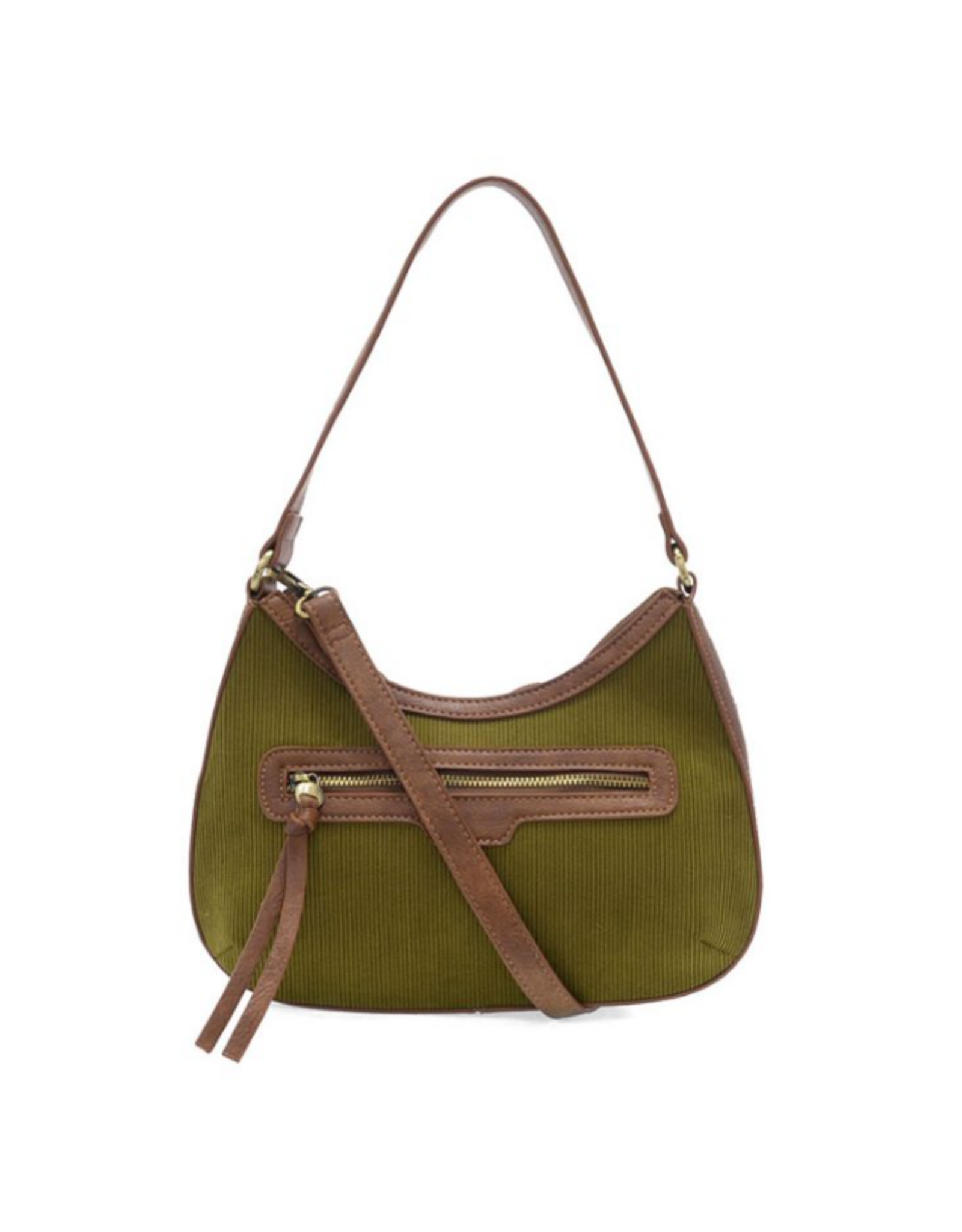 JS Corduroy Hallie Hobo Bag, Olive