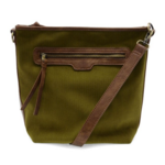 JS Corduroy Silas Bucket Crossbody, Olive