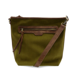 JS Corduroy Silas Bucket Crossbody, Olive