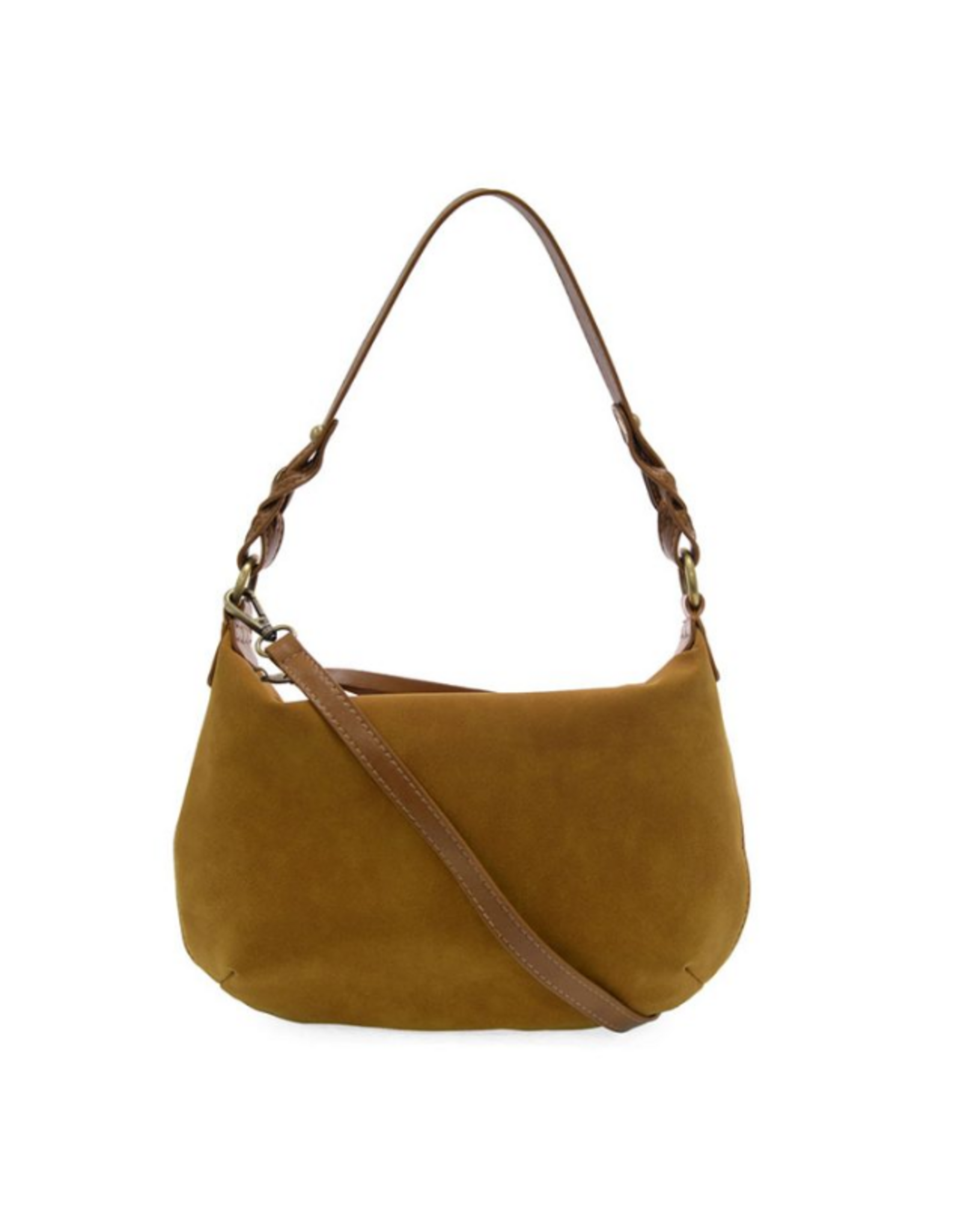 JS Effie Faux Suede Hobo w/ Removable braided Strap