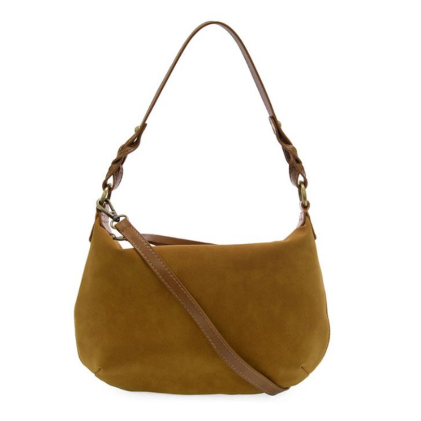 JS Effie Faux Suede Hobo w/ Removable braided Strap