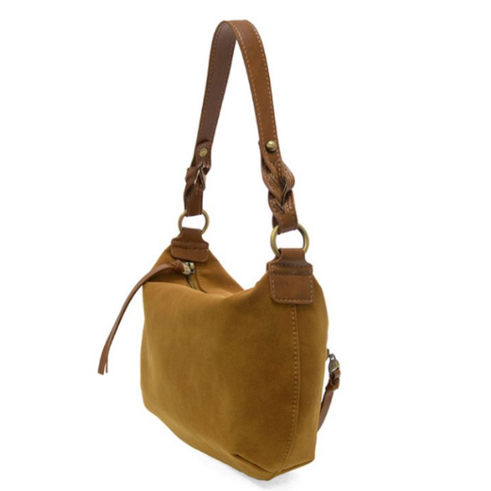 JS Effie Faux Suede Hobo w/ Removable braided Strap