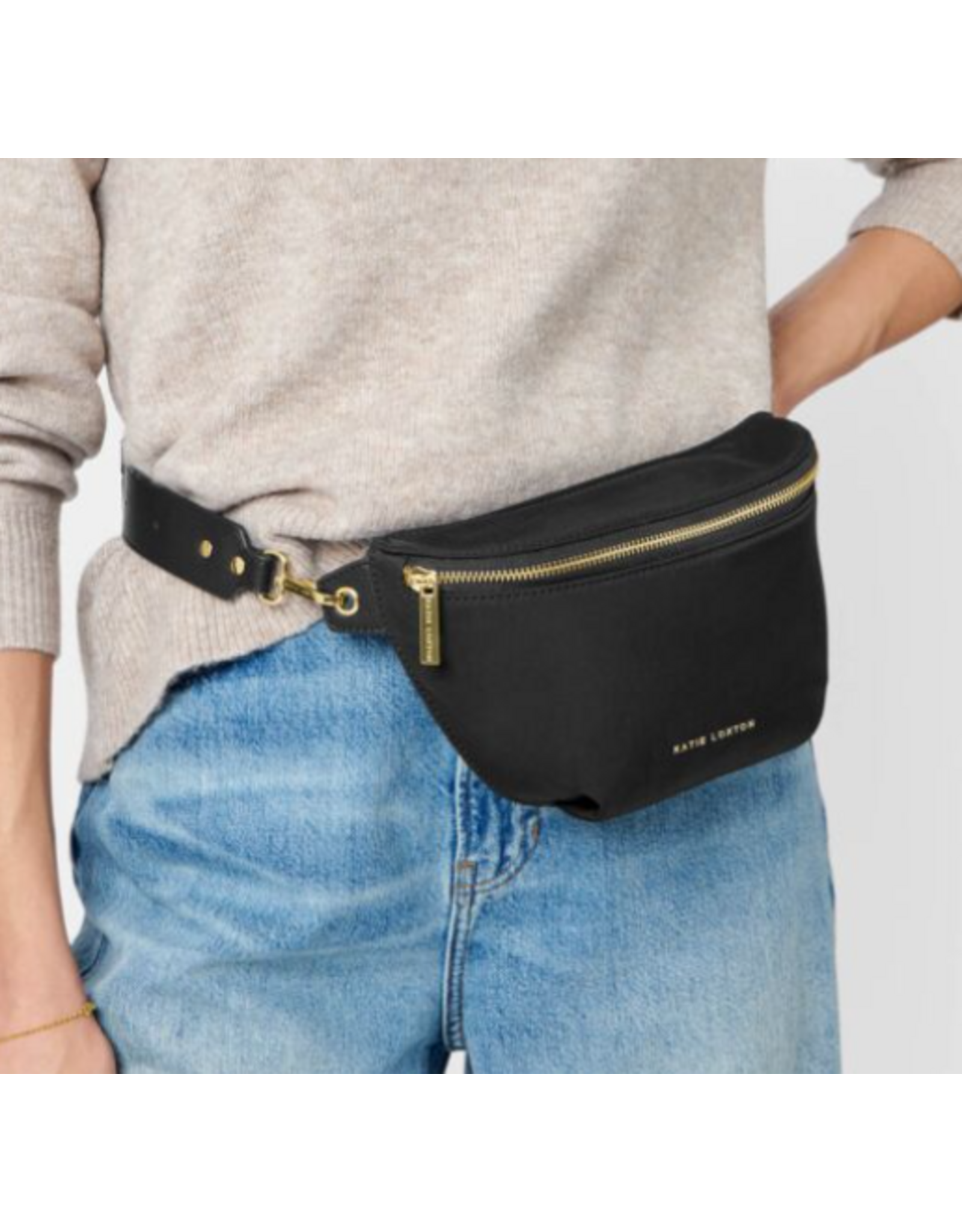 Katie Loxton Nylon-Luxe Belt Bag, black