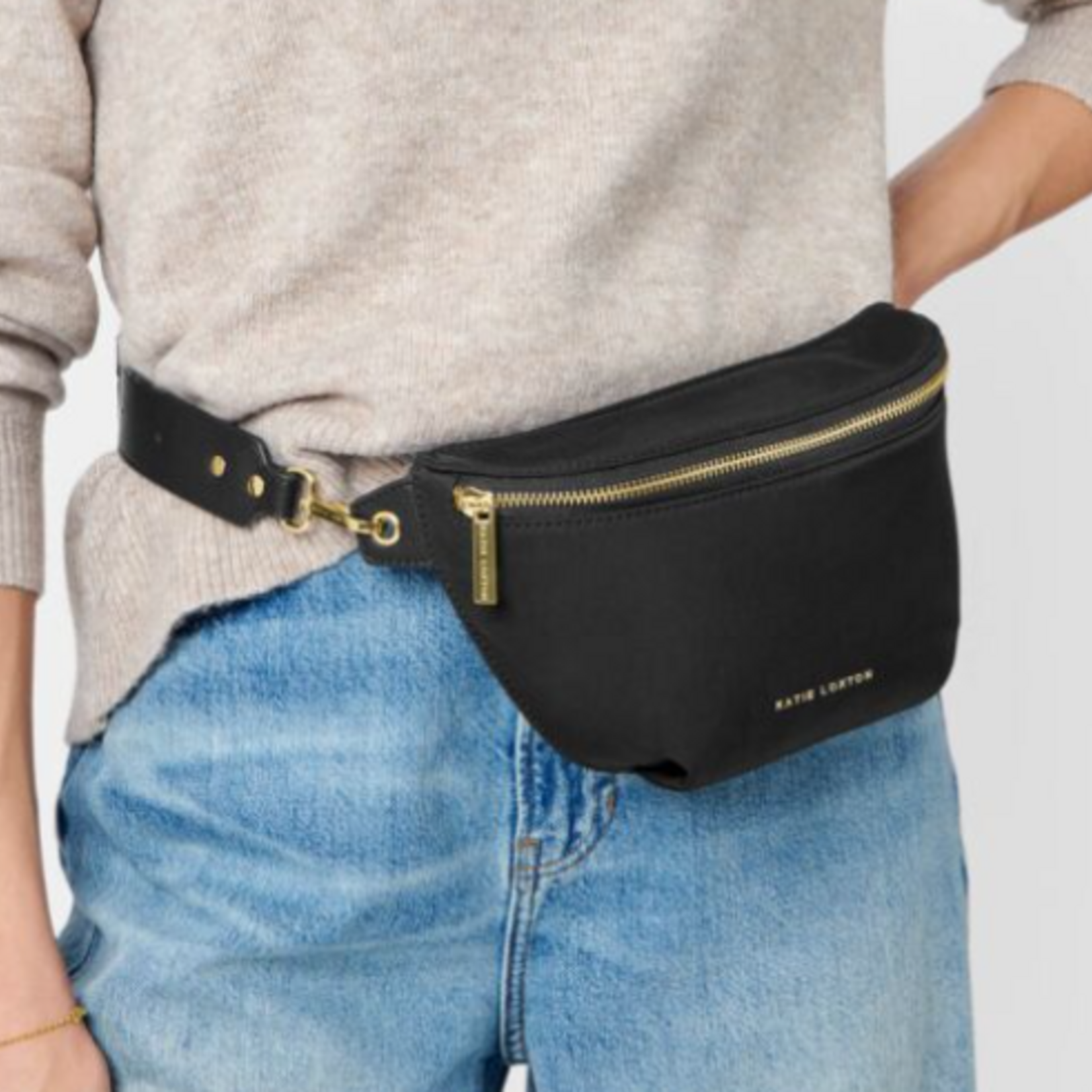 Katie Loxton Nylon-Luxe Belt Bag, black