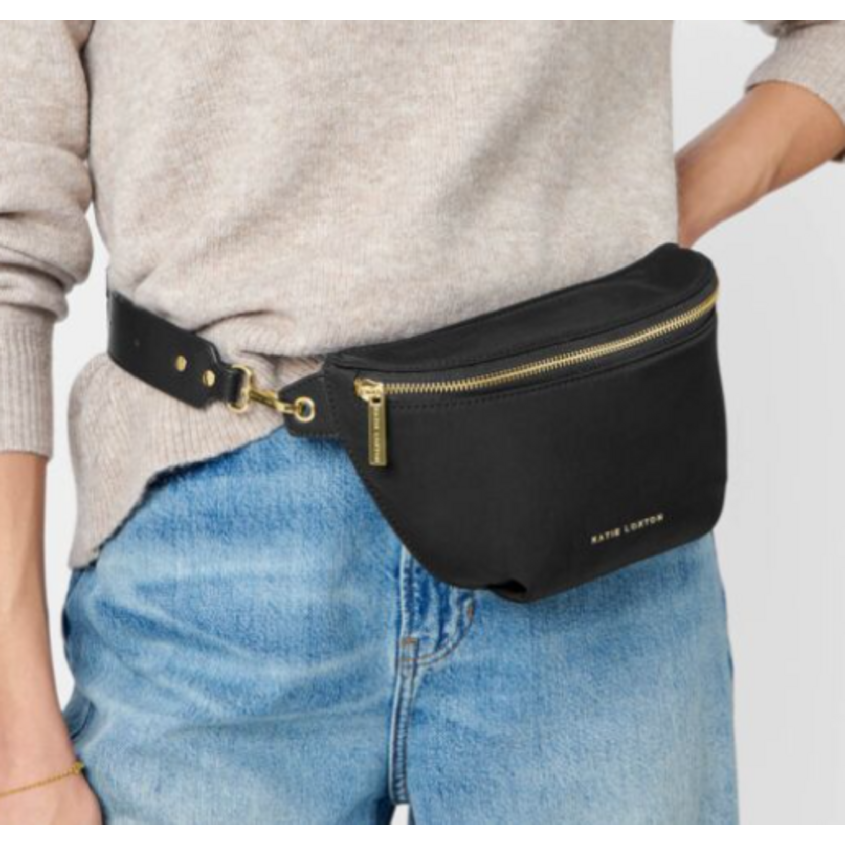 Katie Loxton Nylon-Luxe Belt Bag, black