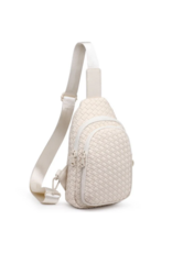 Sol and Solene Beyond The Horizon Woven Neoprene Sling Backpack, cream Sol and Solene Beyond The Horizon Woven Neoprene Sling Backpack, cream