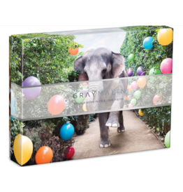 Hachette Book Group Gray Malin Double Sided Puzzle, Elephant Party at the Pool, 500 pieces