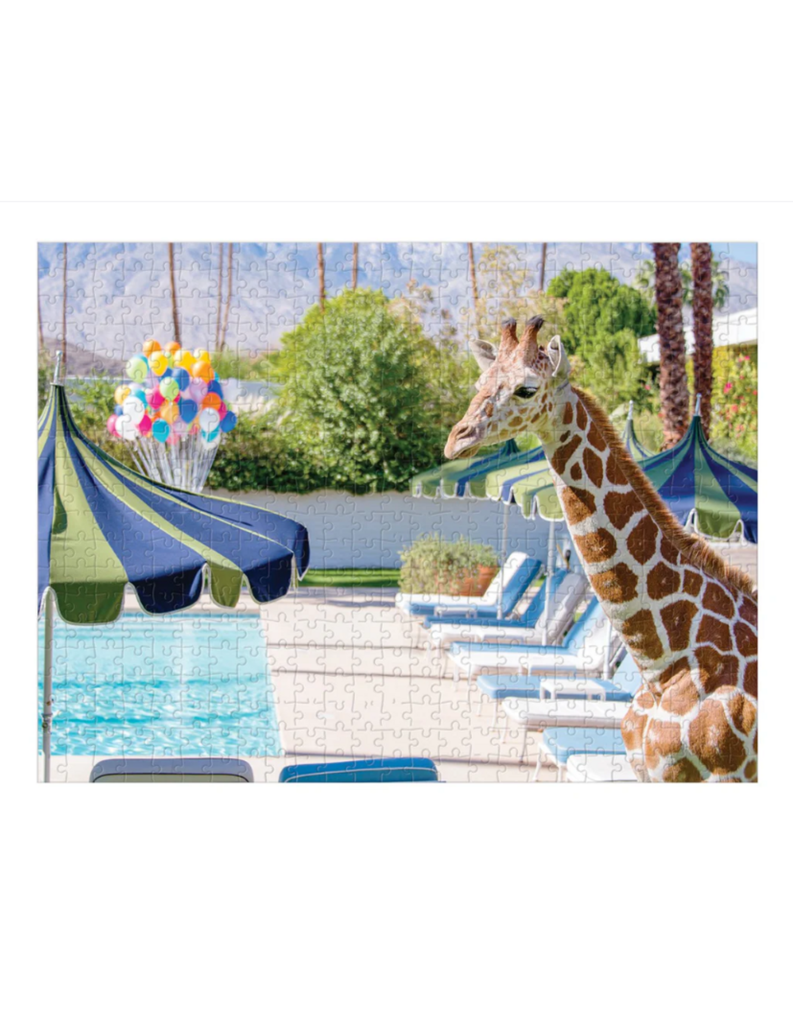 Hachette Book Group Gray Malin Puzzle, Elephant Party at the Pool, 500 pieces