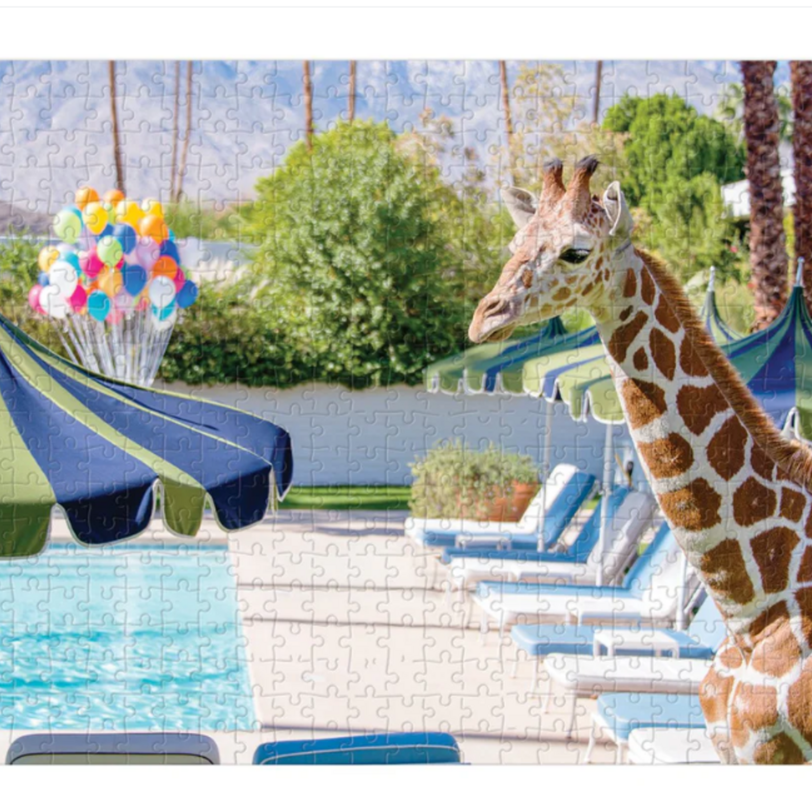 Hachette Book Group Gray Malin Puzzle, Elephant Party at the Pool, 500 pieces