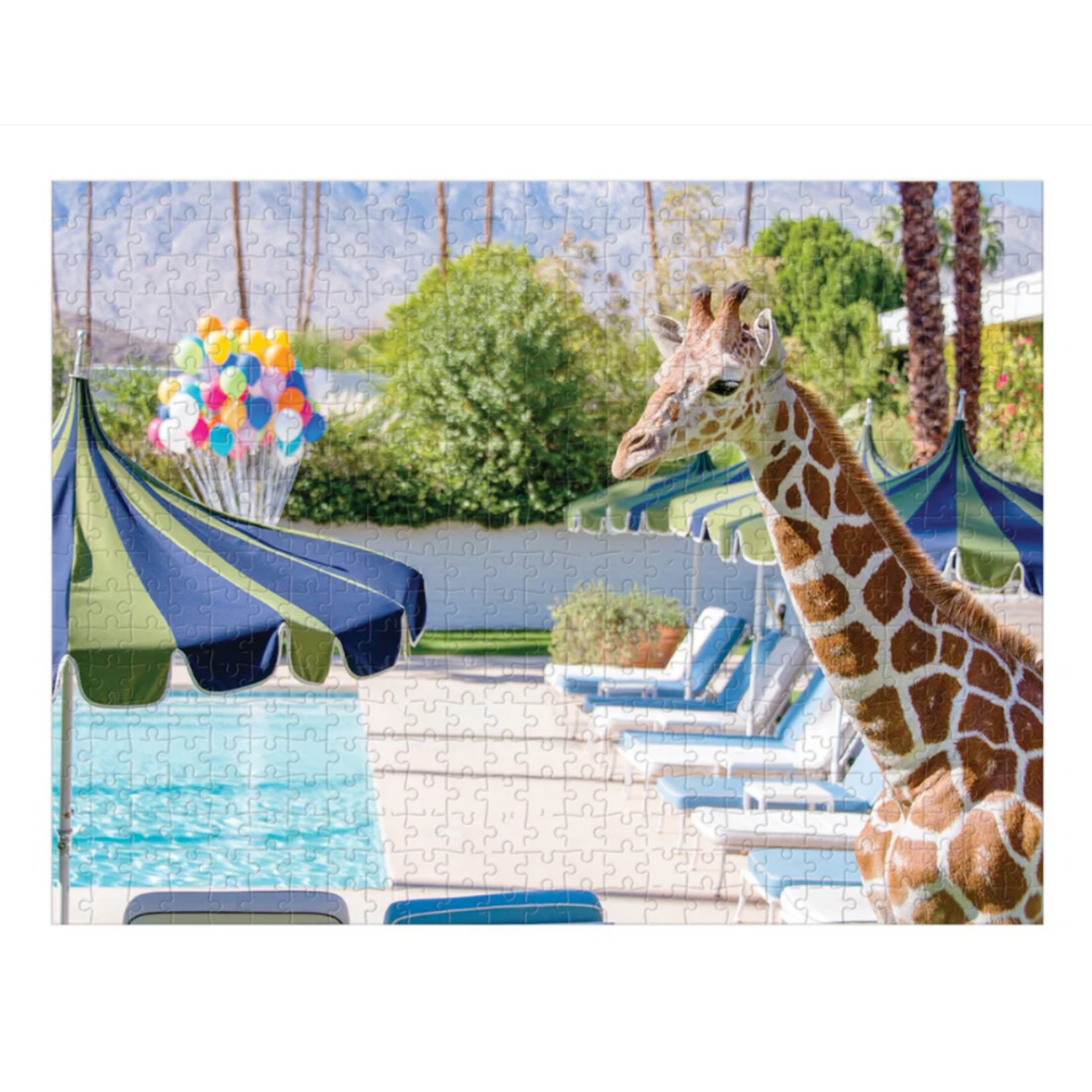 Hachette Book Group Gray Malin Puzzle, Elephant Party at the Pool, 500 pieces