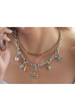 Brighton Luxe Link Charm Holder, silver