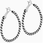 Brighton Brighton Twist Oval Hooop Charm Earrings