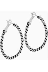 Brighton Twist Oval Hooop Charm Earrings
