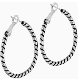 Brighton Twist Oval Hooop Charm Earrings