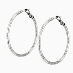Brighton Brighton Large Charm Hoop Earrings, silver