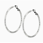 Brighton Large Charm Hoop Earrings, silver