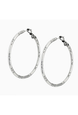Brighton Large Charm Hoop Earrings, silver