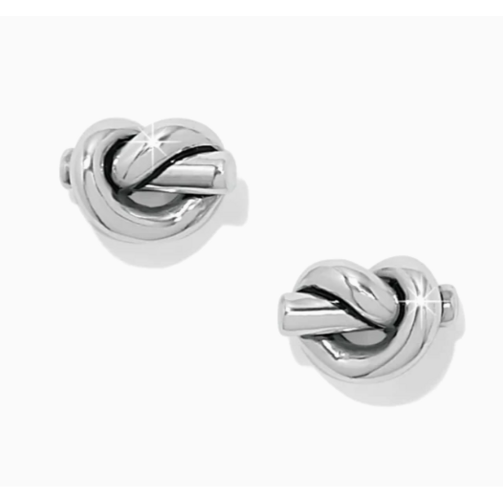 Brighton  Interlok Single Knot Silver Earrings